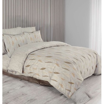Σετ Σεντόνια Υπέρδιπλα Cypres Beige 4Τμχ Με Λάστιχο 160X200+35 Espree